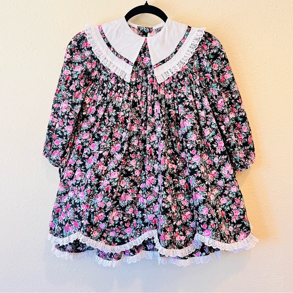 Vintage Cottagecore Ditzy Micro Floral Baby Doll 1980s 1990s Dress 6 - Picture 2 of 10